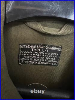 WWII US ARMY AIR FORCE USAAF TYPE L-1 FLYING LIGHT GABARDINE FLIGHT SUIT Small R
