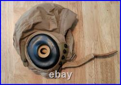 WWII US ARMY AIR FORCES AN-H-15 Zip-A-Bag Corp. Aviator's Summer Helmet, Sz. M