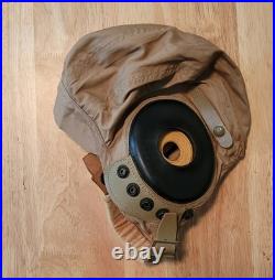 WWII US ARMY AIR FORCES AN-H-15 Zip-A-Bag Corp. Aviator's Summer Helmet, Sz. M