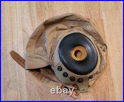 WWII US ARMY AIR FORCES AN-H-15 Zip-A-Bag Corp. Aviator's Summer Helmet, Sz. M