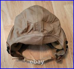 WWII US ARMY AIR FORCES AN-H-15 Zip-A-Bag Corp. Aviator's Summer Helmet, Sz. M