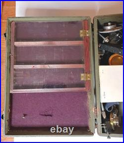 WWII US ARMY AIR FORCES Camera Gun Sight Aiming Point Storage Case With Lenses +