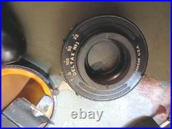 WWII US ARMY AIR FORCES Camera Gun Sight Aiming Point Storage Case With Lenses +