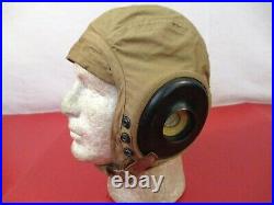 WWII US Air Force AAF Type AN-H-15 Summer Flying Helmet Size Large RARE