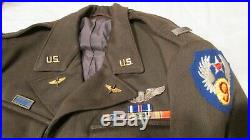 WWII US Army 9th Air Force Fighter Pilot POW Uniform Grouping Medal Jacket Patch