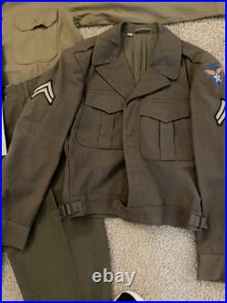 WWII US Army Air Corp Named Pilot Uniform Group 12 WithPatches