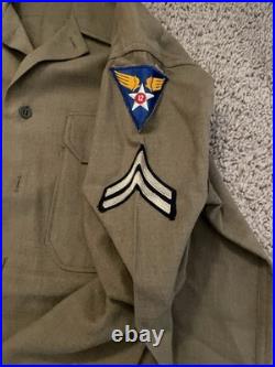 WWII US Army Air Corp Named Pilot Uniform Group 12 WithPatches