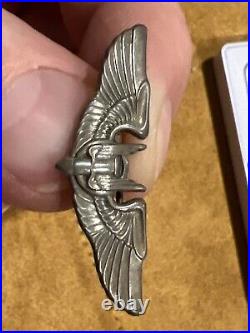 WWII US Army Air Corp Sterling Aerial Gunner Wings 2 Inch