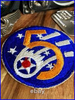 WWII US Army Air Corps 5th Air Force Patch 1940 Authentic
