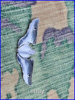 WWII US Army Air Corps Air Force Sterling Silver Bomber Wings 3 Inch