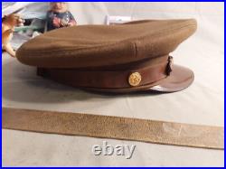 WWII US Army Air Corps Force Enlisted Men's Crusher Visor Hat Berkshire