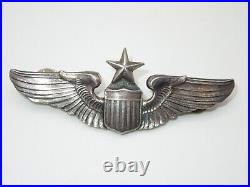 WWII US Army Air Force 3 Full Size SENIOR PILOT Sterling Pin Wings