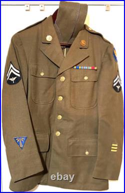 WWII US Army Air Force AAF 4 Pocket Service Coat / Uniform