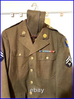 WWII US Army Air Force AAF 4 Pocket Service Coat / Uniform