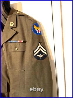 WWII US Army Air Force AAF 4 Pocket Service Coat / Uniform