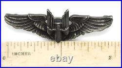 WWII US Army Air Force AAF Amico Sterling Silver Ariel Gunner Wings Pin
