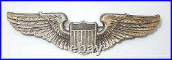 WWII US Army Air Force AAF Detailed Feathering 3 PILOT Wings Pin Back STERLING