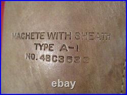 WWII US Army Air Force AAF Emergency Bailout Kit Folding Machete- Mrkd Imperial