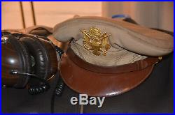 WWII US Army Air Force AAF Officer's Crusher Cap Hat Size 7 Original