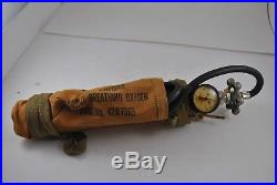 WWII US Army Air Force AAF Type H-1 emergency oxygen cylinder bailout bottle