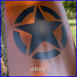 WWII US Army Air Force Airplane Propeller Replica Wooden Prop with Star Emblem