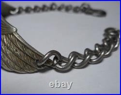 WWII US Army Air Force Crew Wings Ludlow London Sweetheart Bracelet Trench Art