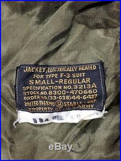 WWII US Army Air Force Electrically Heated F-3 F-3A Flight Suit