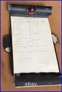 WWII US Army Air Force Fighter Pilot Clipboard Kneeboard Flight Log Light Cover