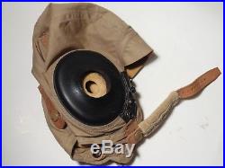 WWII US Army Air Force Fighter Pilot Helmet Flying Flight Cap Bates Shoe Co MINT