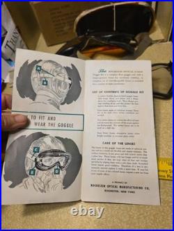 WWII US Army Air Force Flying Goggles Type B-8 With Box & Spare Lenses