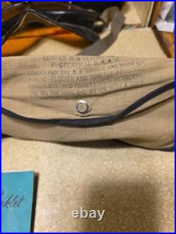 WWII US Army Air Force Flying Goggles Type B-8 With Box & Spare Lenses