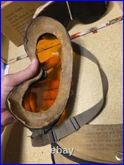 WWII US Army Air Force Flying Goggles Type B-8 With Box & Spare Lenses