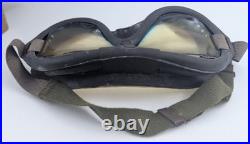 WWII US Army Air Force Flying Goggles Type B-8 With Box & Spare Lenses As Is