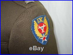 WWII US Army Air Force IX Aviation Engineer Named Uniform Cap Extra Patches Lot