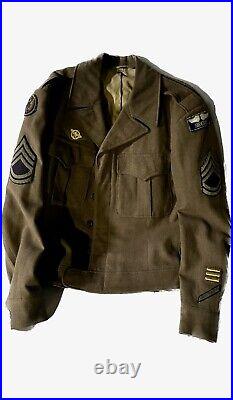 WWII US Army Air Force Ike Jacket, Bullion 15th Air Force Patch