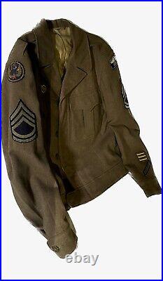 WWII US Army Air Force Ike Jacket, Bullion 15th Air Force Patch