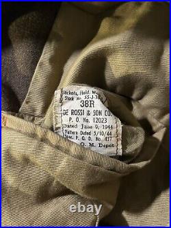 WWII US Army Air Force Ike Jacket, Bullion 15th Air Force Patch