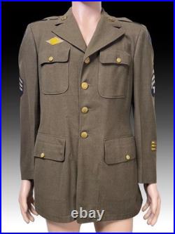WWII US Army Air Force M1941 Technician Fourth Grade Coat 9th AAF Military Unifo