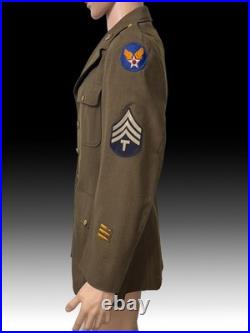 WWII US Army Air Force M1941 Technician Fourth Grade Coat 9th AAF Military Unifo
