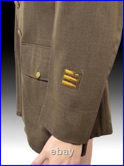 WWII US Army Air Force M1941 Technician Fourth Grade Coat 9th AAF Military Unifo