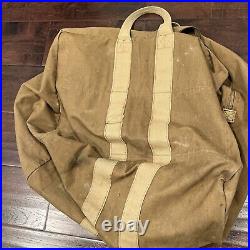 WWII US Army Air Force Military AN6510-1 Seat Parachute & Equipment bag USAAF