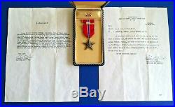 WWII US Army Air Force NAMED / ENGRAVED Bronze Star Medal with AAF Citation & Case