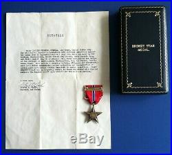 WWII US Army Air Force NAMED / ENGRAVED Bronze Star Medal with AAF Citation & Case