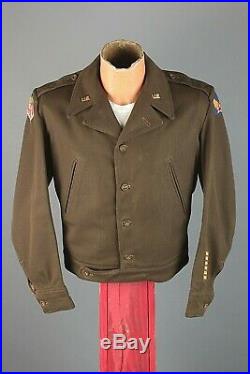 WWII US Army Air Force Officer's ETO Made Ike Jacket USSTAF Patch WW2 #7517