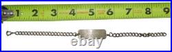 WWII US Army Air Force PILOT Officer 17.7g Sterling Silver ID Bracelet C13