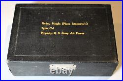 WWII US Army Air Force Photo Interpreter's Height Finder in Original Box c. 1941