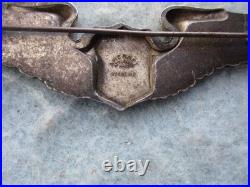 WWII US Army Air Force Pilot Wings Large 3 Jacket Insignia Sterling Amcraft Mkd