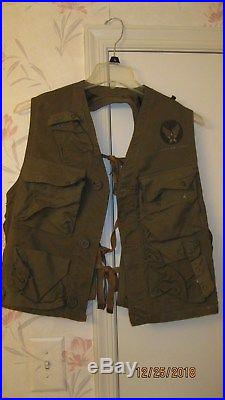 WWII US Army Air Force Pilots Survival Emergency Sustenance Vest Type C-1