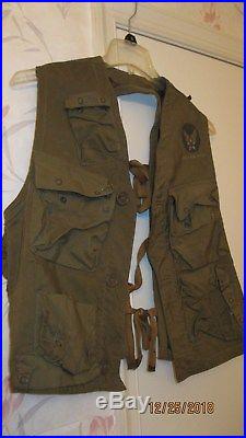 WWII US Army Air Force Pilots Survival Emergency Sustenance Vest Type C-1