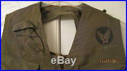 WWII US Army Air Force Pilots Survival Emergency Sustenance Vest Type C-1